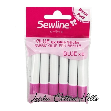 Barras azules de pegamento temporal 6 uds. de Sewline ∙ Leida Cotton Hills