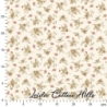 Tela trasera para patchwork con rosas sobre color blanco roto