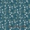 Tela para patchwork con flores blancas y verdes sobre verde ∙ Leida Cotton Hills