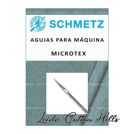 ? Aguja microtex para maquina domestica - Schmetz ∙ Leida Cotton Hills