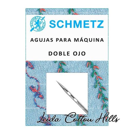 ? Aguja doble ojo para maquina domestica - Schmetz ∙ Leida Cotton Hills