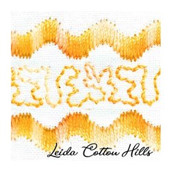 Detalle cambio de color hilo Sulky 12 wt para bordar, acolchar, sashiko... Color crema de mantequillla 4002 ∙ Leida Cotton Hills