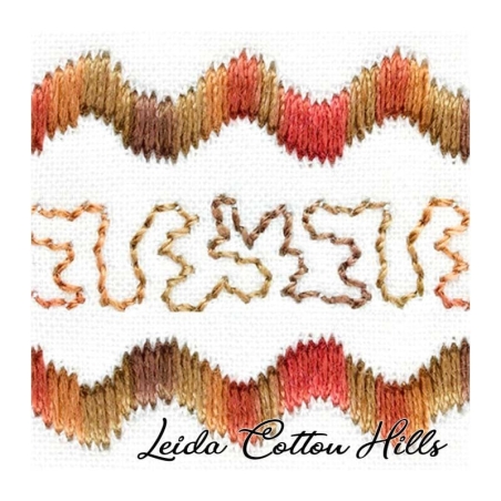 Detalle cambio de color hilo Sulky 12 wt para bordar, acolchar, sashiko... Color manzana de caramelo 4010 ∙ Leida Cotton Hills