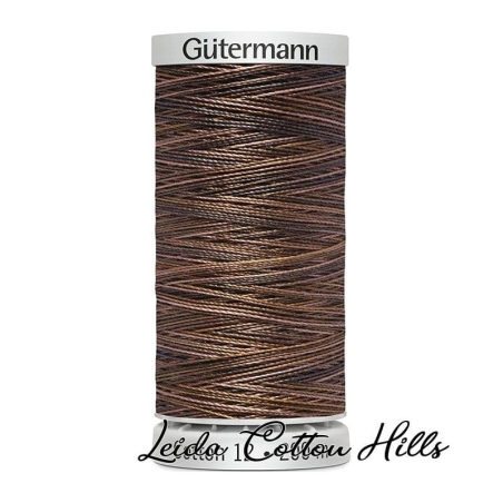 Hilo Sulky 12wt para bordar, acolchar, sashiko... de Gütermann algodón 200 m Color chocolate con leche 4011 ∙ Leida Cotton Hills