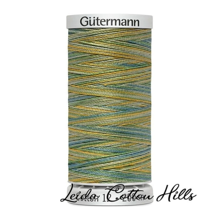 Hilo Sulky 12 wt para bordar, acolchar, sashiko... de Gütermann algodón 200 m Color sol y mar 4013 ∙ Leida Cotton Hills