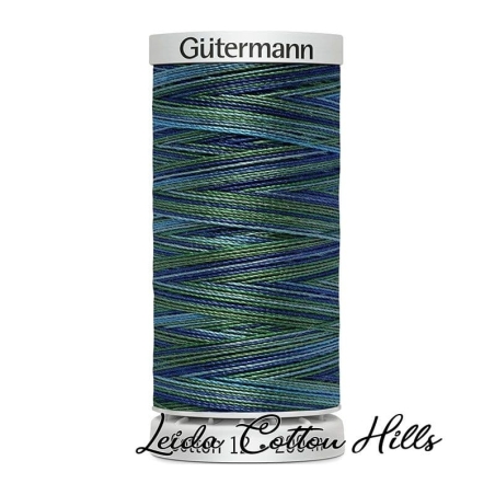 Hilo Sulky 12 wt para bordar, acolchar, sashiko... de Gütermann algodón 200 m Color pavo real 4016 ∙ Leida Cotton Hills
