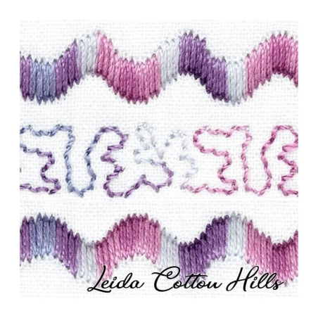 Detalle cambio de color hilo Sulky 12 wt para bordar, acolchar, sashiko... Color iris 4032 ∙ Leida Cotton Hills