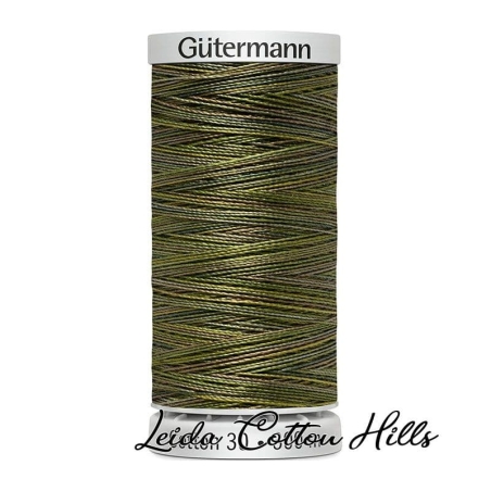 Hilo Sulky 30 wt para bordar, acolchar, sashiko... de Gütermann algodón 300 m Color mezcla de musgo 4020 ∙ Leida Cotton Hills