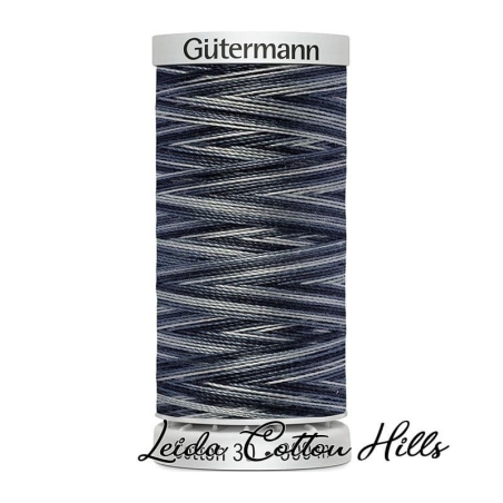Hilo Sulky 30 wt para bordar, acolchar, sashiko... de Gütermann algodón 300 m Color negros suaves 4034 ∙ Leida Cotton Hills
