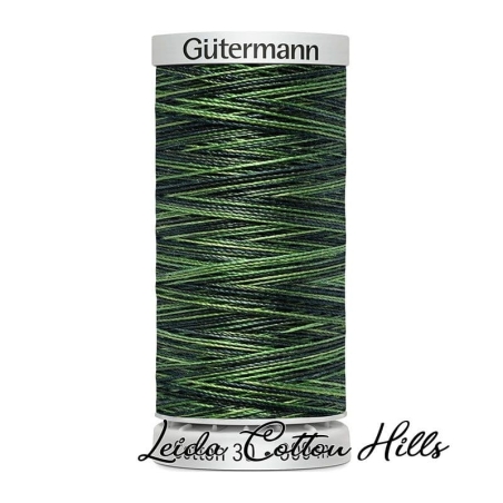 Detalle cambio de color hilo Sulky 30 wt para bordar, acolchar, sashiko... Color siempre verde 4051 ∙ Leida Cotton Hills