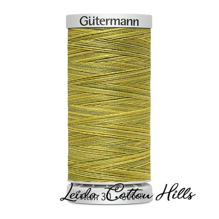 Detalle cambio de color hilo Sulky 30 wt para bordar, acolchar, sashiko... Color lima 4052 ∙ Leida Cotton Hills