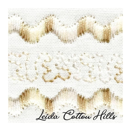 Detalle cambio de color hilo Sulky 12 wt. Color pergamino 4001 ∙ Leida Cotton Hills