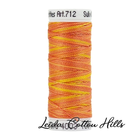 Hilo Sulky 12 wt para manualidades, bordar, acolchar, sashiko. Color puesta de sol 4003 ∙ Leida Cotton Hills