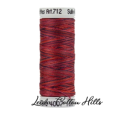 Hilo Sulky 12 wt para manualidades, bordar, acolchar, sashiko. Color ladrillo rojo 4007 ∙ Leida Cotton Hills