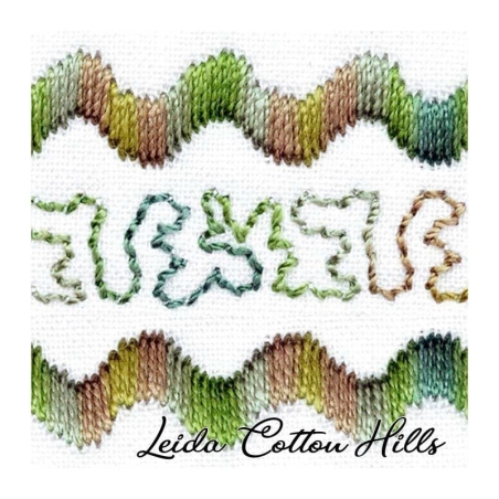 Detalle cambio de color hilo Sulky 12 wt. Color mezcla de musgo 4020 ∙ Leida Cotton Hills