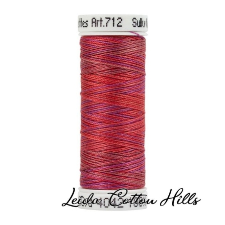 Hilo Sulky 12 wt para manualidades, bordar, acolchar, sashiko. Color redwork 4042 ∙ Leida Cotton Hills