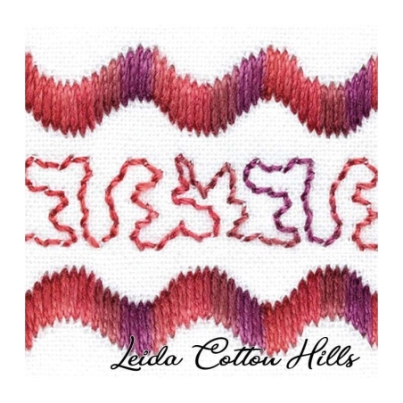 Detalle cambio de color hilo Sulky 12 wt. Color redwork 4042 ∙ Leida Cotton Hills