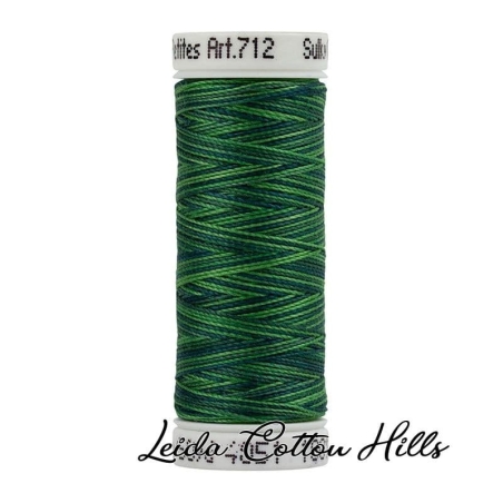 Detalle cambio de color hilo Sulky 12 wt. Color siempre verde 4051 ∙ Leida Cotton Hills
