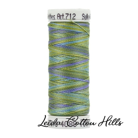 Detalle cambio de color hilo Sulky 12 wt. Color eucalipto 4088 ∙ Leida Cotton Hills