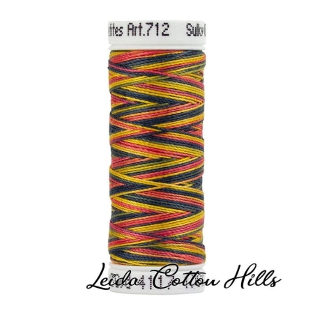 Detalle cambio de color hilo Sulky 12 wt. Color vacaciones de otoño 4117 ∙ Leida Cotton Hills