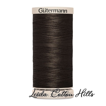 Hilo quilting (acolchado) de Gütermann algodón 200 m. Color chocolate 1712 ∙ Leida Cotton Hills