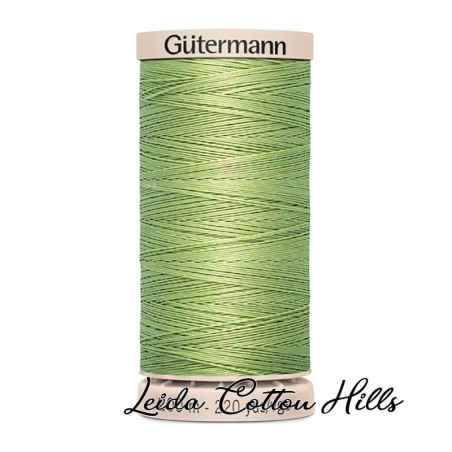 Hilo quilting (acolchado) de Gütermann algodón 200 m. Color verde helecho claro 9837 ∙ Leida Cotton Hills
