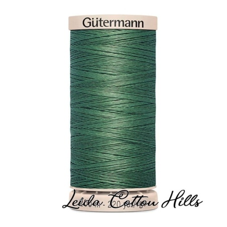 Hilo quilting (acolchado) de Gütermann algodón 200 m. Color verde escarchado 8724 ∙ Leida Cotton Hills