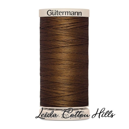 Hilo quilting (acolchado) de Gütermann algodón 200 m. Color marrón 1633 ∙ Leida Cotton Hills