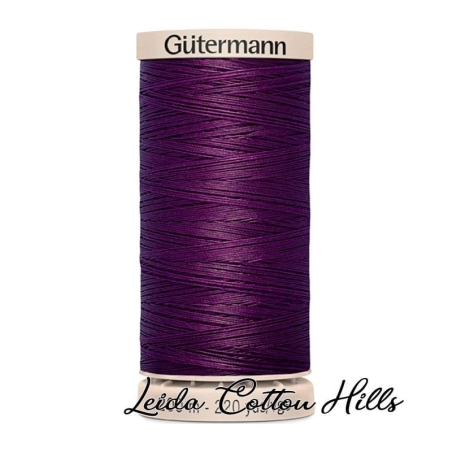 Hilo quilting (acolchado) de Gütermann algodón 200 m. Color uva 3832 ∙ Leida Cotton Hills