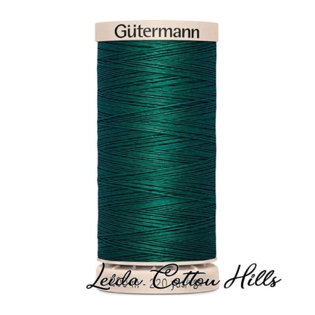 Hilo quilting (acolchado) de Gütermann algodón 200 m. Color verde botella 7770 ∙ Leida Cotton Hills