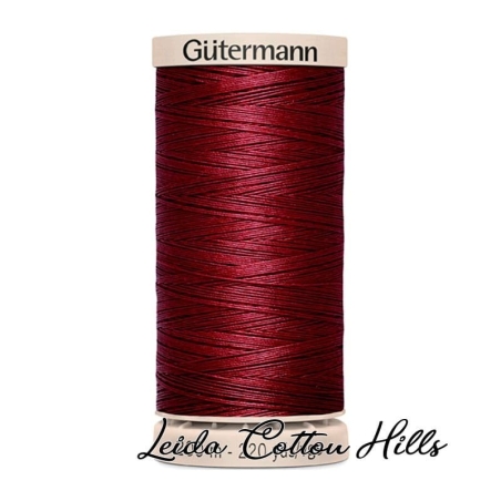 Hilo quilting (acolchado) de Gütermann algodón 200 m. Color rojo inglés 2433 ∙ Leida Cotton Hills