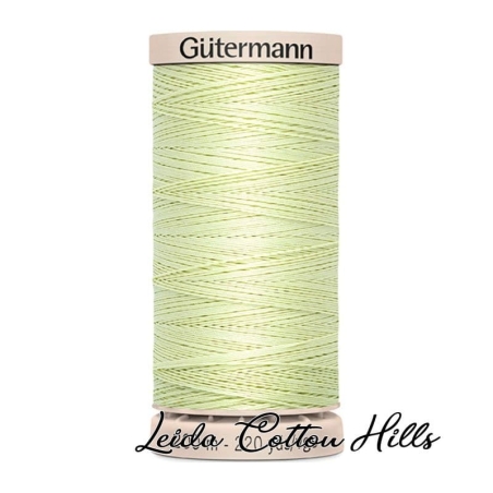Hilo quilting (acolchado) de Gütermann algodón 200 m. Color amarillo verdoso 128 ∙ Leida Cotton Hills