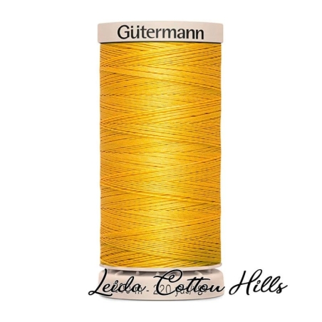 Hilo quilting (acolchado) de Gütermann algodón 200 m. Color amarillo fuerte 1585 ∙ Leida Cotton Hills