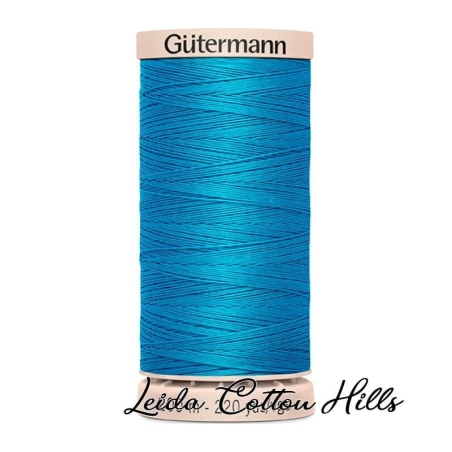Hilo quilting (acolchado) de Gütermann algodón 200 m. Color cian 6745 ∙ Leida Cotton Hills