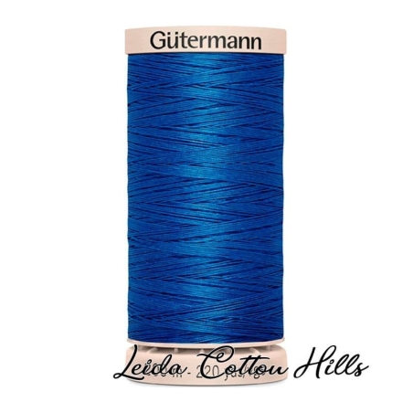 Hilo quilting (acolchado) de Gütermann algodón 200 m. Color azul eléctrico 7000 ∙ Leida Cotton Hills