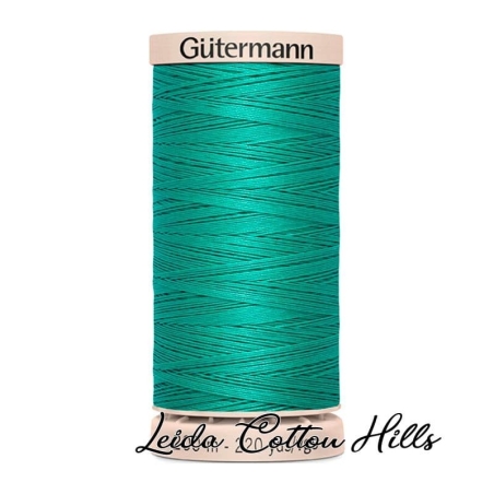 Hilo quilting (acolchado) de Gütermann algodón 200 m. Color verde esmeralda 7745 ∙ Leida Cotton Hills