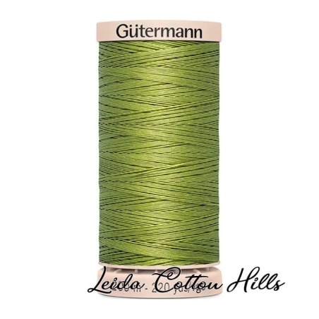 Hilo quilting (acolchado) de Gütermann algodón 200 m. Color verde hoja 8944 ∙ Leida Cotton Hills