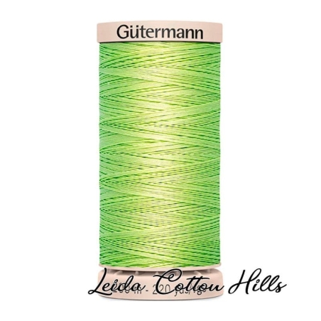 Hilo quilting (acolchado) de Gütermann algodón 200 m. Color verde manzana  8975 ∙ Leida Cotton Hills
