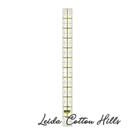 Regla para dibujar y cortar 1" x 12", con margen de 1/4" - Ideas ∙ Leida Cotton Hills