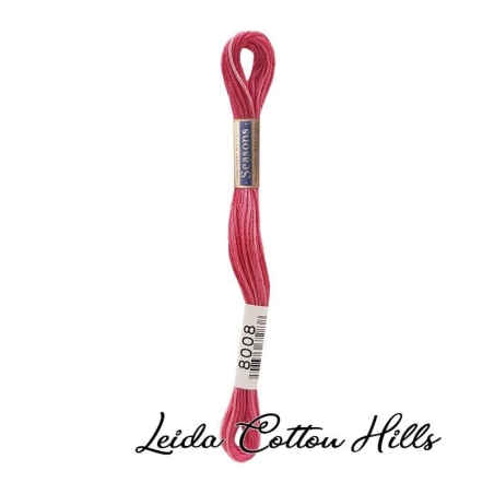 Hilo Seasons 8000 para bordar, madeja mouline 25 de Lecien Color 8008 ∙ Leida Cotton Hills