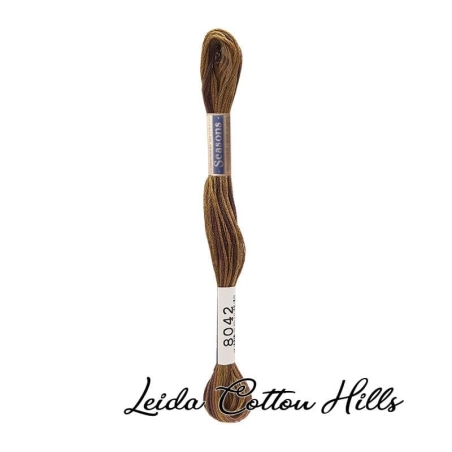 Hilo Seasons 8000 para bordar, madeja mouline 25 de Lecien Color 8042 ∙ Leida Cotton Hills
