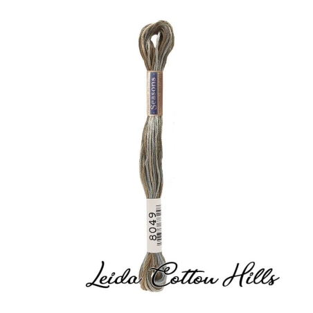 Hilo Seasons 8000 para bordar, madeja mouline 25 de Lecien Color 8049 ∙ Leida Cotton Hills