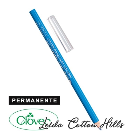 Detalle lápiz azul con protector para calcado térmico ∙ Leida Cotton Hills