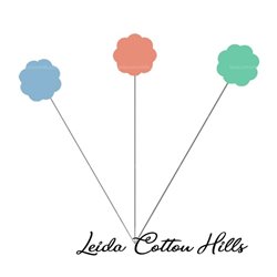 Alfileres para Patchwork Cabeza de Flor - Clover ∙ Leida Cotton Hills