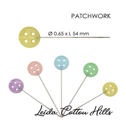 Alfileres para Patchwork Cabeza de Boton ∙ Leida Cotton Hills