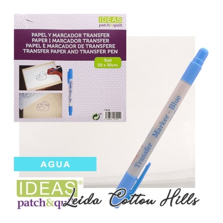 Set transfer papel y marcador azul  ∙ Leida Cotton Hills