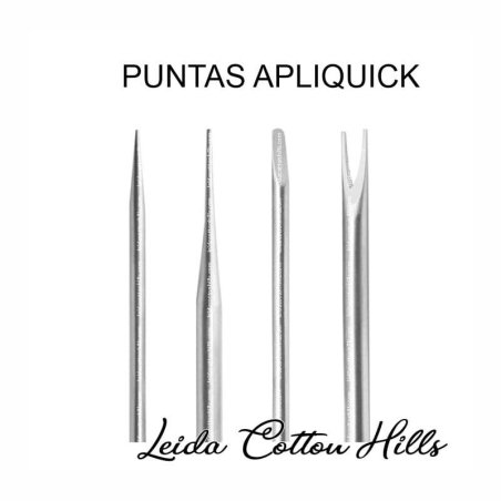 Detalle de las puntas de los palitos de aplicación de Apliquick ∙ Leida Cotton Hills