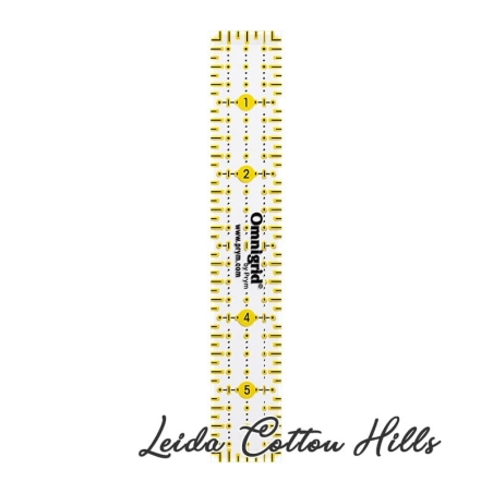 Regla para patchwork en pulgadas 1" x 6" de Omnigrid ∙ Leida Cotton Hills