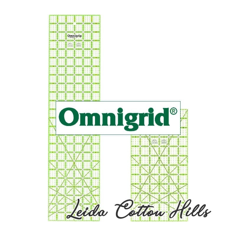 Reglas para patchwork antideslizantes en pulgadas de Omnigrid ∙ Leida Cotton Hills