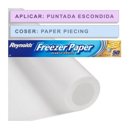 Papel "Freezer Paper" para aplicación y paper piecing · Leida Cotton Hills